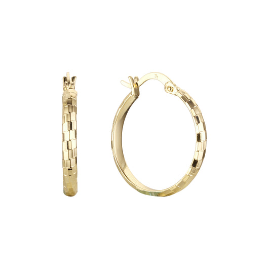 Hoop earrings in 14K Gold, Rose Gold, two tone plating colors