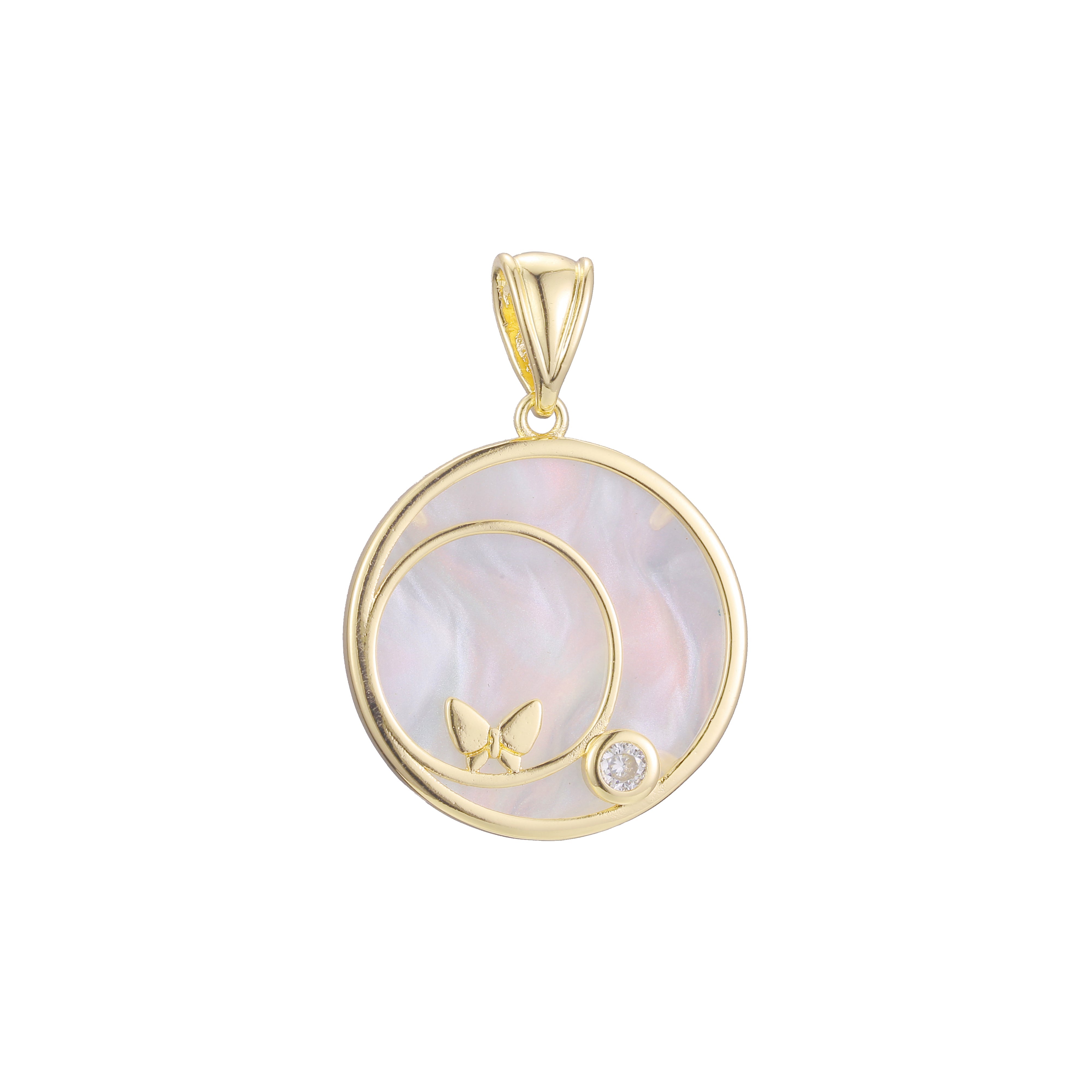 Dije en Oro Rosa, baño de Oro 14K colores