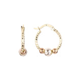 Hoop earrings in 14K Gold, Rose Gold, three tone plating colors