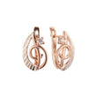 Rose Gold two tone earrings