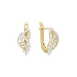 Earrings in 14K Gold, Rose Gold, two tone plating colors