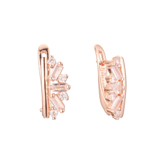 Pendientes en Oro de 14K, baño de Oro Rosa colores