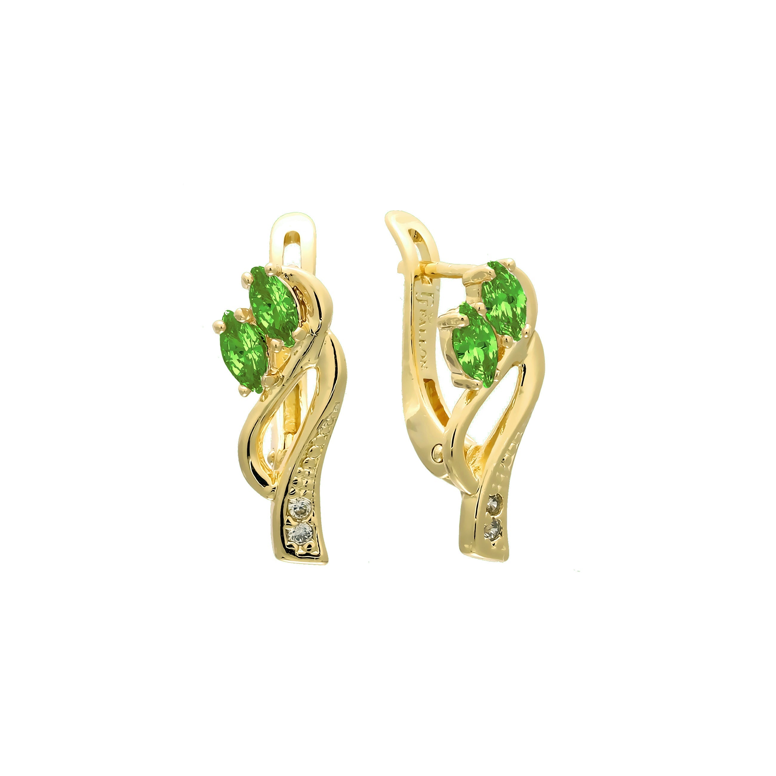 Pendientes en Oro de 14K, baño de Oro Rosa colores