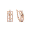 Earrings in Rose Gold, two tone plating colors