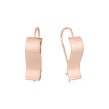 Pendientes de gancho de alambre en Oro 14K, colores de baño de oro rosa.