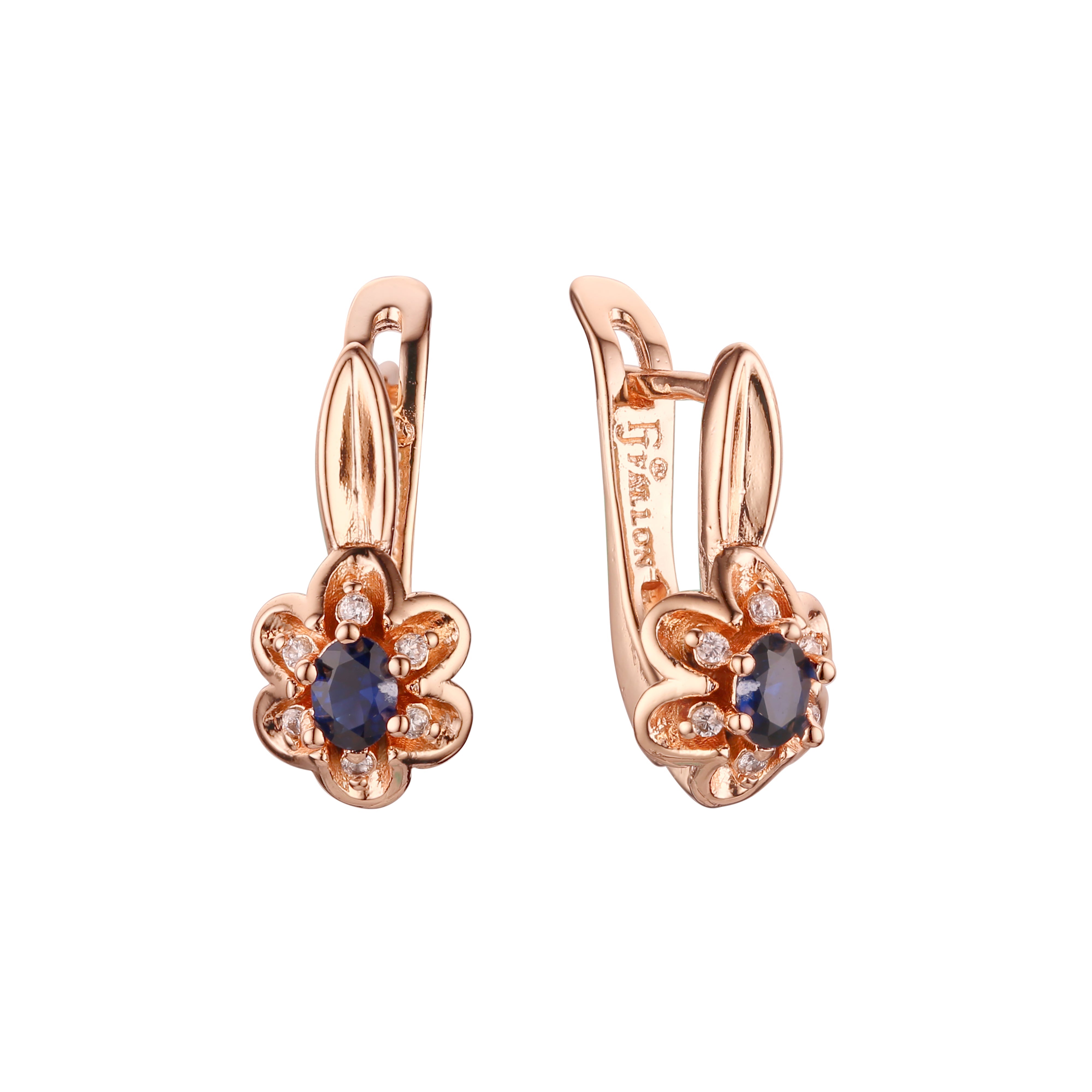 Earrings in 14K Gold, Rose Gold two tone plating colors