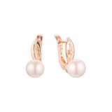 Aretes de perlas en Oro 14K, Oro Rosa, baño en dos colores