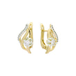 14K Gold two tone earrings