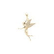 14K Gold fairy pendant