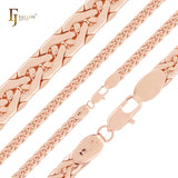 Compact fancy crossing C link 14K Gold, Rose Gold chains