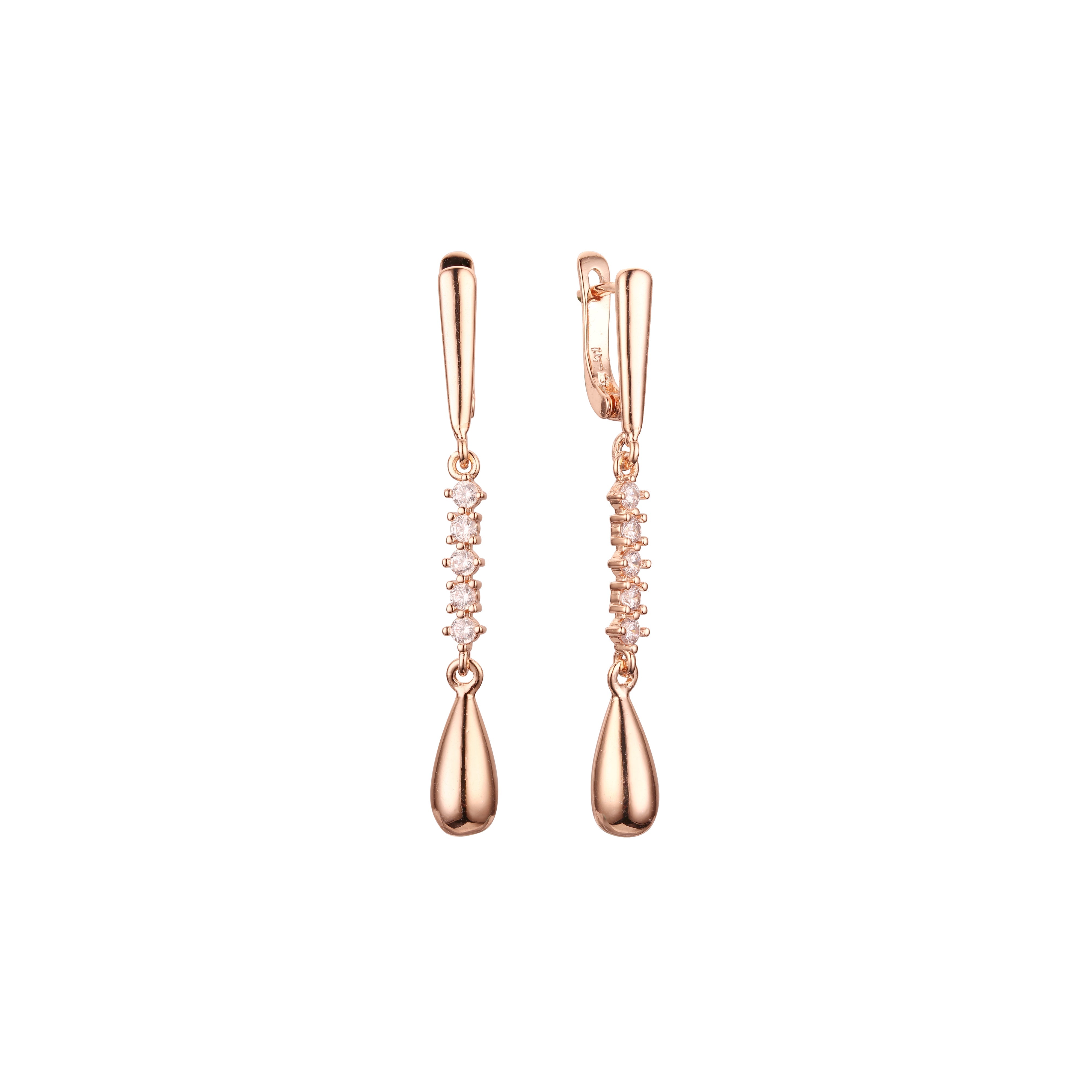 Pendientes de oro rosa