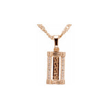 Greek key pendant in Rose Gold, 14K Gold plating colors