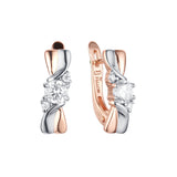 Earrings in Rose Gold, two tone plating colors