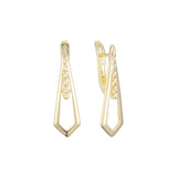 Aretes en Oro 14K, Oro Rosa, baño en dos tonos