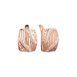 Rose Gold two tone earrings