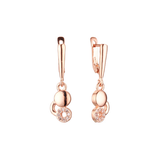 Pendientes de oro rosa