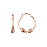 Hoop earrings in 14K Gold, Rose Gold, three tone plating colors