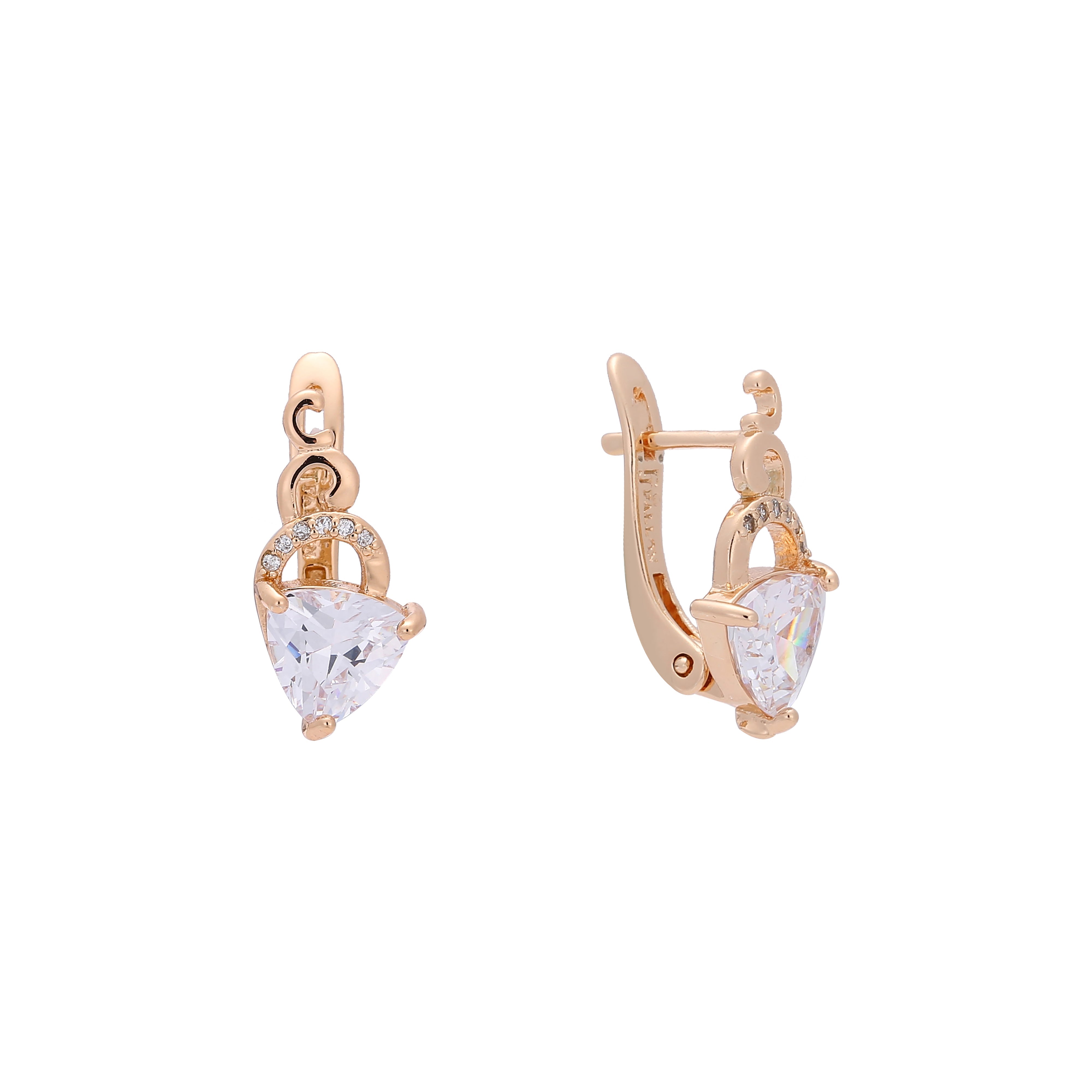 Rose Gold solitaire earrings