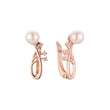 Pearl cluster earrings in 14K Gold, Rose Gold plating colors