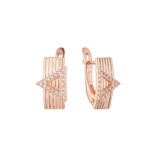 Earrings in 14K Gold, Rose Gold, two tone plating colors