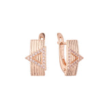 Aretes en Oro 14K, Oro Rosa, baño en dos tonos