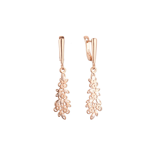 Earrings in Rose Gold, two tone plating colors