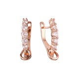 Brincos em ouro 14K, cores banhadas a ouro rosa