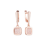 Aretes en Oro 14K, Oro Rosa, baño en dos tonos