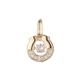 Horseshoe pendant in Rose Gold two tone, 14K Gold plating colors