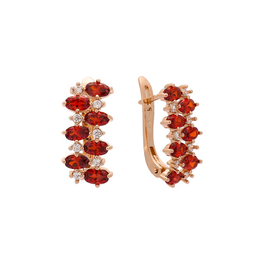 Rose Gold cluster earrings