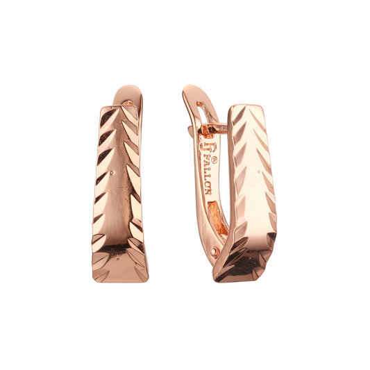 Earrings in Rose Gold, two tone plating colors