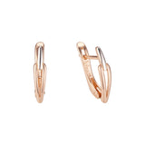 Rose Gold two tone earrings