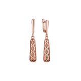 Brincos em ouro 14K, cores banhadas a ouro rosa