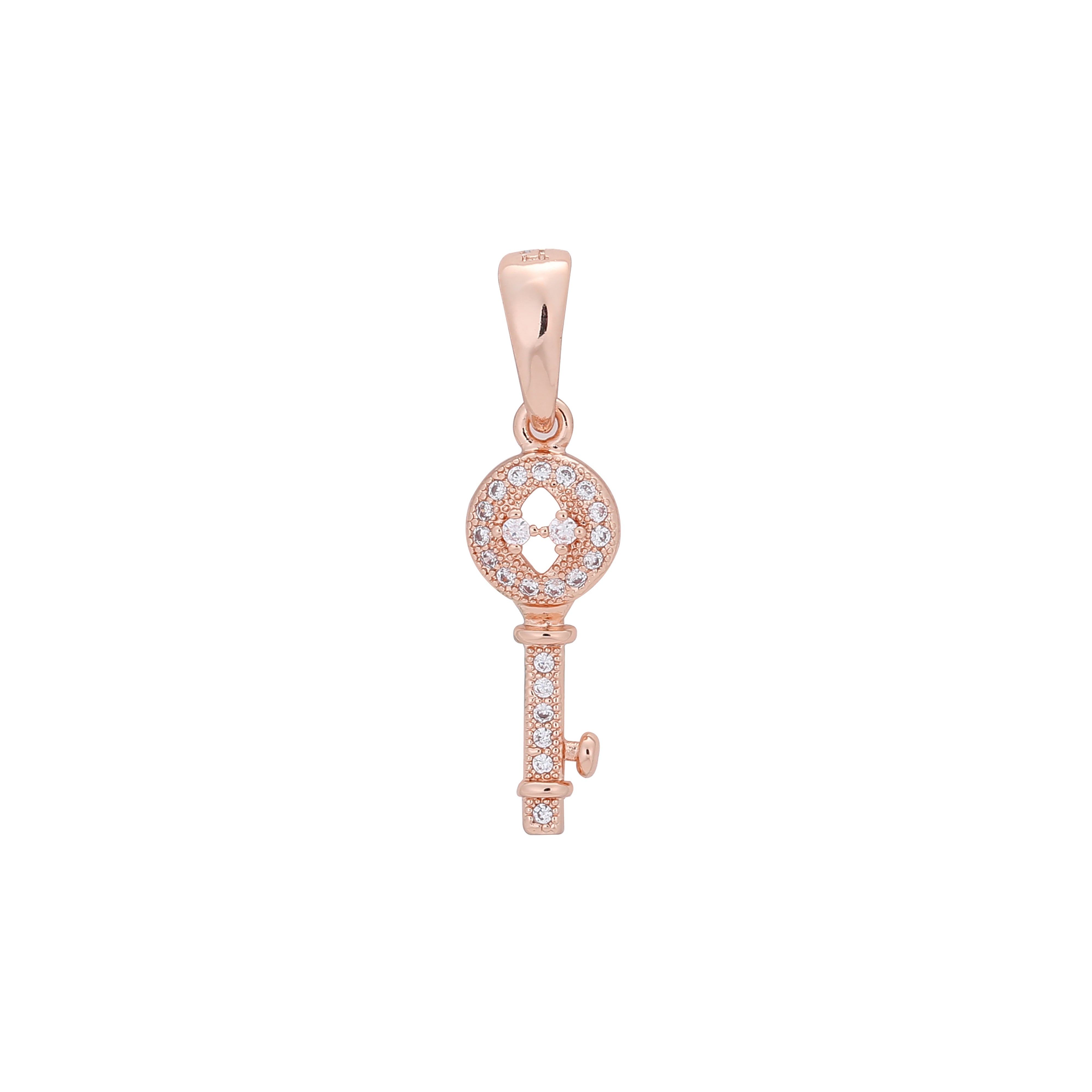 Colgante Key cluster en Oro Rosa, baño de Oro 14K colores