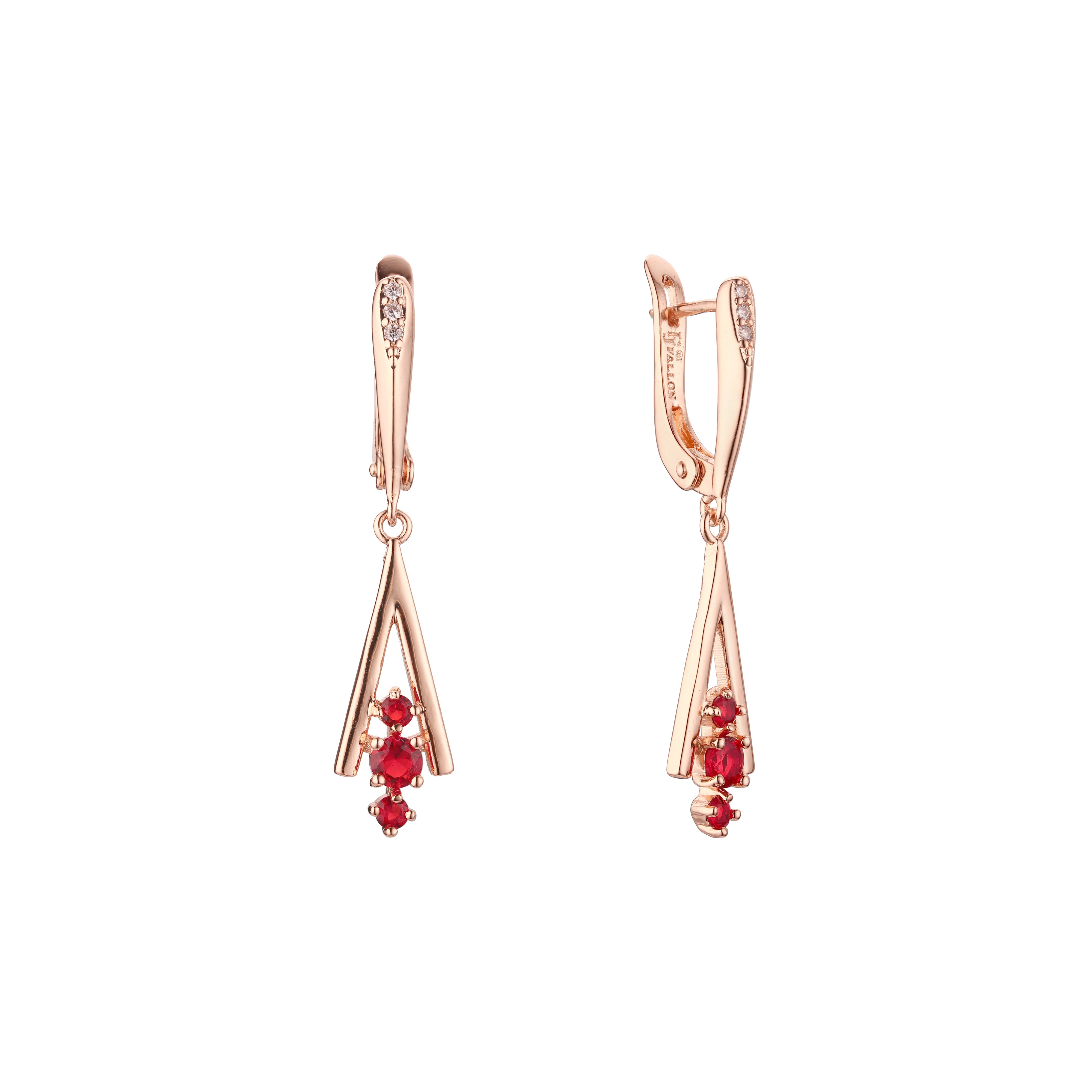 Pendientes de oro rosa