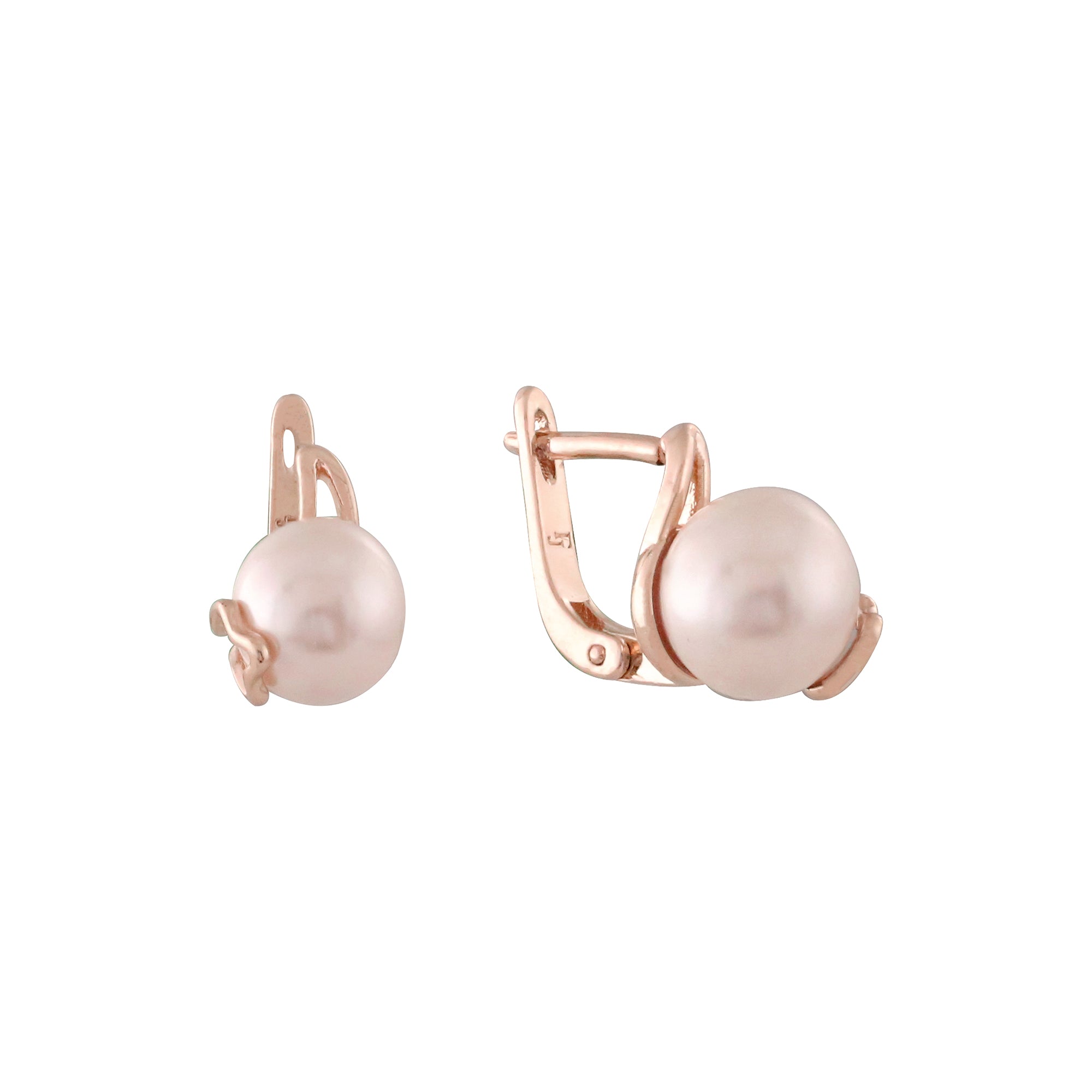 Rose Gold two tone earrings