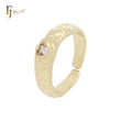 Heart solitaire 14K Gold open rings