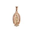 Virgin of Guadalupe Rose Gold two tone pendant