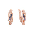 Cluster earrings in 14K Gold, Rose Gold, two tone plating colors