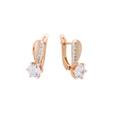 Earrings in Rose Gold, two tone plating colors