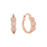 Aretes de aro en Oro de 14K, baño de Oro Rosa colores