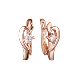 Earrings in Rose Gold, two tone plating colors