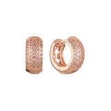 Brincos Huggie em ouro 14K, cores banhadas a ouro rosa