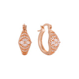 Hoop earrings in 14K Gold, Rose Gold plating colors