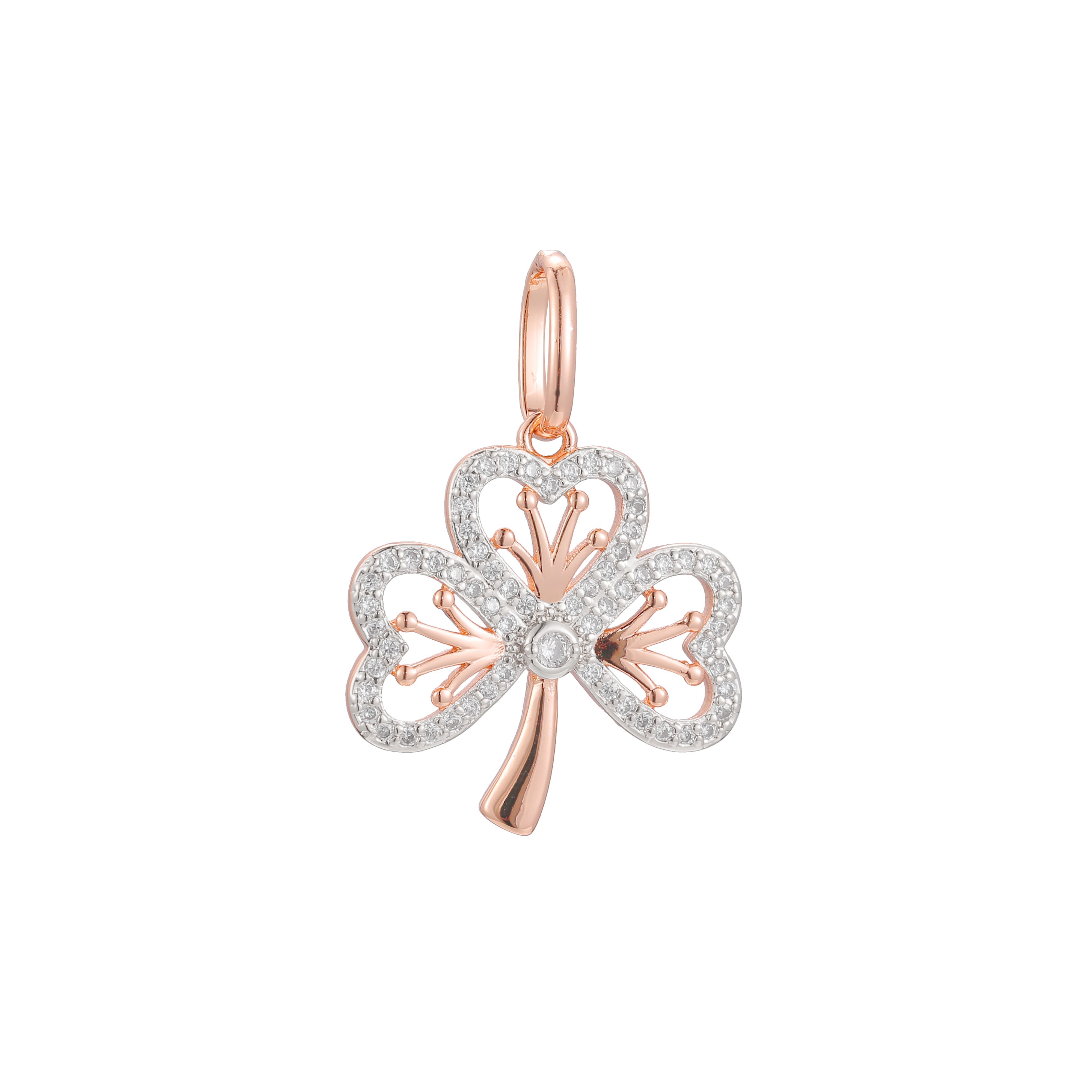 Pendant in Rose Gold two tone, 14K Gold plating colors