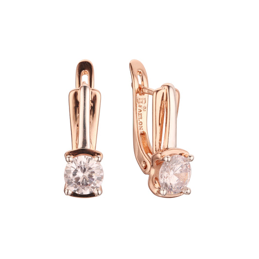 Rose Gold two tone earrings