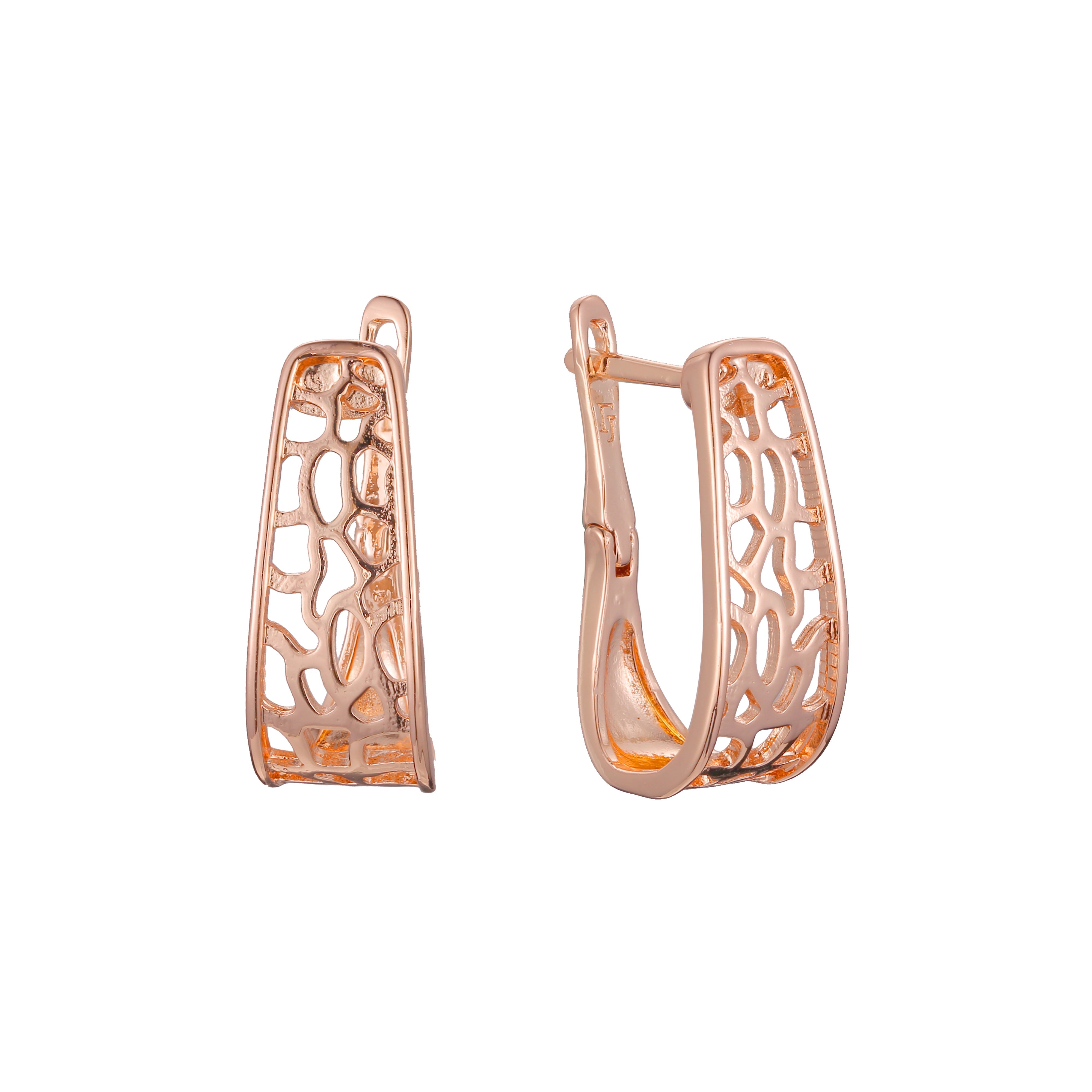 Pendientes en Oro de 14K, baño de Oro Rosa colores