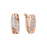 Earrings in Rose Gold, two tone plating colors