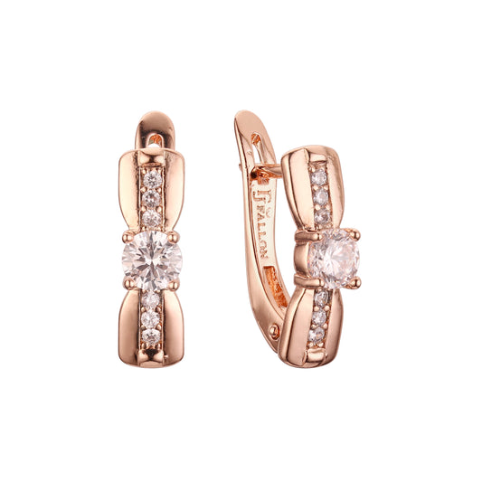 Earrings in Rose Gold, two tone plating colors