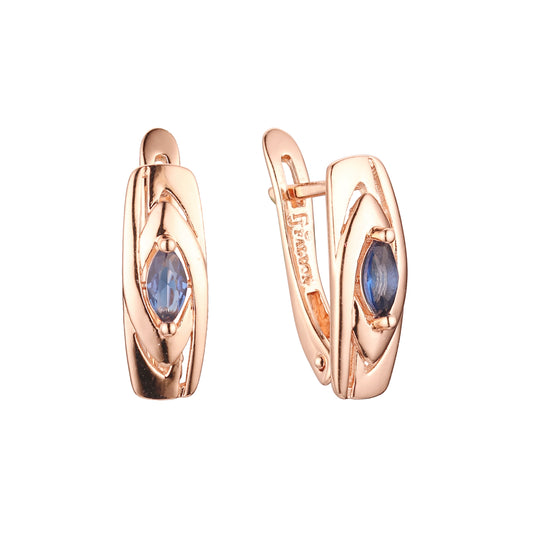 Earrings in Rose Gold, two tone plating colors